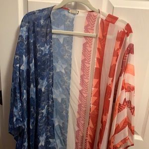 Stars and Stripes kimono size 2x